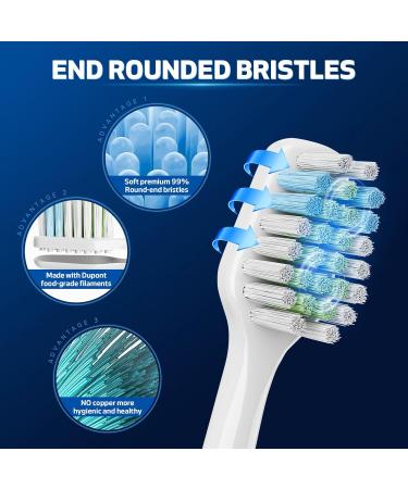 Toothbrush Replacement Heads for Aquasonic Duo & Home Dental Center - Pack of 8 | Premium Dental Care - Buy Online on GoSupps.com