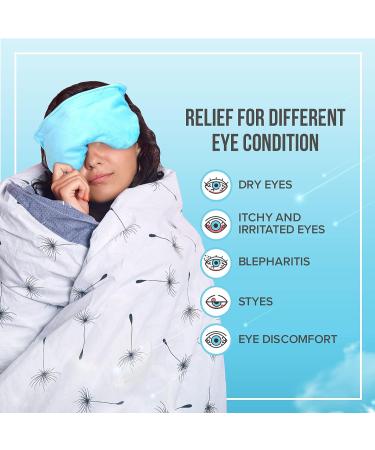 JJ CARE Lavender-Scented Moist Heat Eye Compress - Microwavable Eye Mask for Dry and Irritated Eyes - Buy Online on GoSupps.com