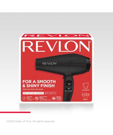 Revlon RVDR5281F Tourmaline Ionic Technology Hair Dryer with Diffuser Powerful Salon Hair Dryer Quick Dry 3 Heat/2 Speed Settings Less Frizz Shiny and Smooth Hair Black - Buy Online on GoSupps.com