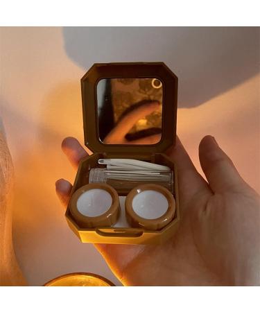 Buy Hshduti Mini Travel Contact Lens Case | Durable Holder with Mirrors Tweezers & Suction Cups - Buy Online on GoSupps.com