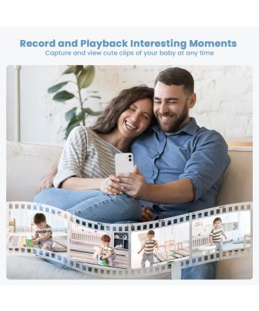 ieGeek 2K Wifi Baby Monitor with Camera, Night Vision, Phone App & 5 Screen Control - Smart Video Baby Monitor with Automatic Tracking, PTZ, Crying Detection, Temp and Humidity Sensor - Perfect Baby Gift - Buy Online on GoSupps.com