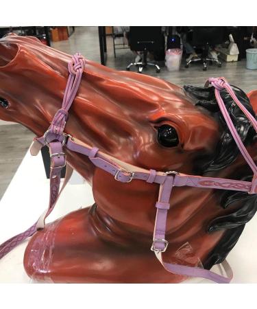 Small Horse Halter | Tied Halter Adjustable Chin & Throat Snap Horse Safety Halter Colorful Padded Nylon Size Horse Care for Horse Grooming Training Pochy Purple - Buy Online on GoSupps.com