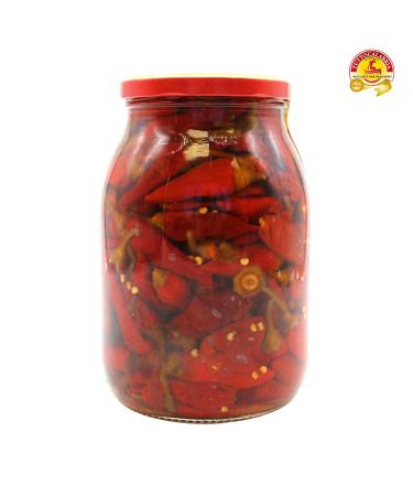 TuttoCalabria Whole Calabrian Chili Peppers in Oil 33.5 oz - Authentic Non-GMO Product of Italy - Buy Online on GoSupps.com