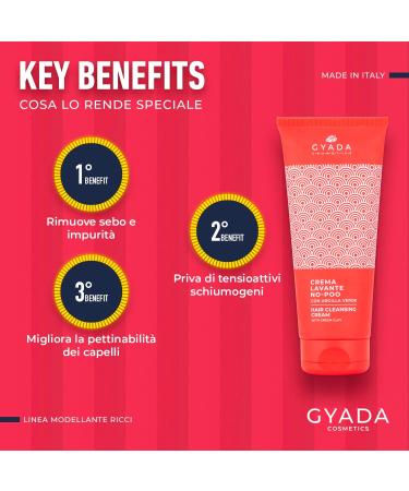  GYADA COSMETICS GYADA COSMETICS No-Poo Curl Shaping Cleansing Cream Surfactant-Free Cleansing Cream Elasticizing and Detoxifying Action with Green Clay Plant Oils Ferments 200 ml - Buy Online on GoSupps.com