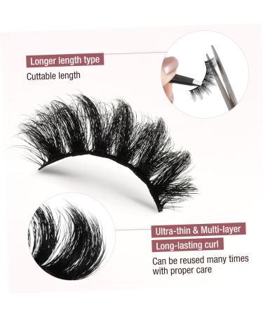 minkissy 7 Pairs Eyelashes Fake Lashes Full False Lashes Natural Look Wispy Strip Lashes 3d Faux Lashes Manga Lashes Cluster Fluffy Spiky Lashes Clear Lash Band Miss Bulk Set Fiber - Buy Online on GoSupps.com