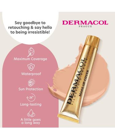 Dermacol Full Coverage Foundation 13G - Waterproof Liquid Makeup with SPF 30 for Oily Skin Acne & Dark Circles | Long-Lasting Shade 207 - Best International eCommerce Buy - Buy Online on GoSupps.com