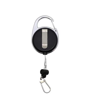SAMSFX Tape Measure Retractor Fly Fishing Zinger Retractors Carabiner Style Clip on Back Tether Tools Badge Holder (1)