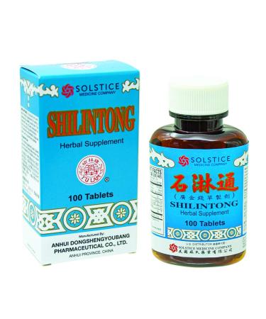 Shilintong Herbal Supplement (Supports Urinary Tract Kidney & Bladder Stone Cleanse)(100 Tablets)(1 Bottle)(Solstice)