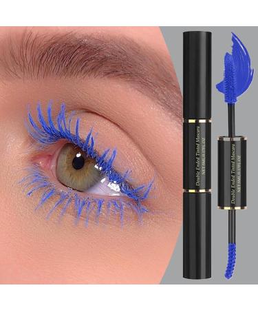 zjhukfmc Volumizing mascara long lasting mascara volumizing lengthening curly waterproof for wedding party night out Halloween prom double head blue - Buy Online on GoSupps.com