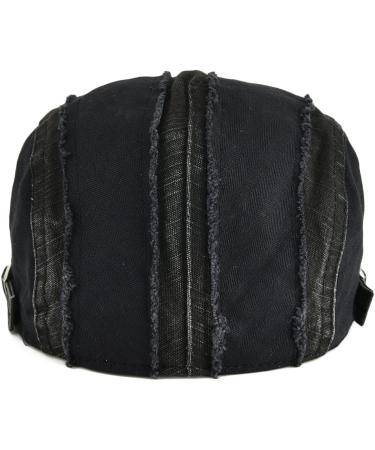 VOBOOM 100% Cotton Distressed Black Ivy Caps Newsboy Cabbie Gatsby Hat - Buy Online on GoSupps.com