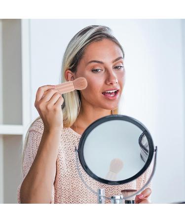 Molain 4-in-1 Portable Makeup Brush Set - Small Travel Lip Highlight Eyeshadow & Foundation Brushes - Mini Face Cosmetic Brushes in Pink - Buy Online on GoSupps.com