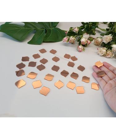 100 Arabesque Glass Mirror Mosaic Supplies - Rose Gold Mirror Craft Supplies - Buy Online on GoSupps.com