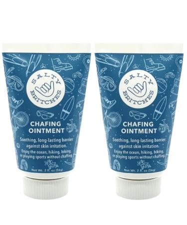 Salty Britches Chafing Ointment - Prevents and Soothes Skin Irritation - Long Lasting Protection Fantastic for Surfers Runners Bikers Hikers and All Sports Blue (2-Pack) 1 Ounce (Pack of 2)