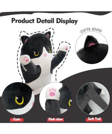 Transplant Long Cat Soft Toys Long Cat Cushion Kawaii Cat Pillow Plush Toy Cat Cuddly Toy Cat Cushion Cute Cats Plush Toy Gifts for Children Friends (90 cm Black) 90cm Black - Buy Online on GoSupps.com
