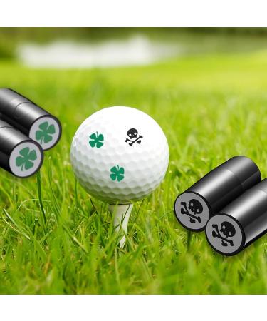 Custom Golf Ball Stamps - Personalized Golf Ball Marker with Clover and Skull Design - Buy Online on GoSupps.com