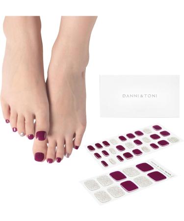 Danni & Toni Half Hardened Gel Nail Films - Sweet November Pens e Violet Silver Glossy Nail Foil Wraps for Gel Manicure & Pedicure - 37 Stickers - Buy Online on GoSupps.com