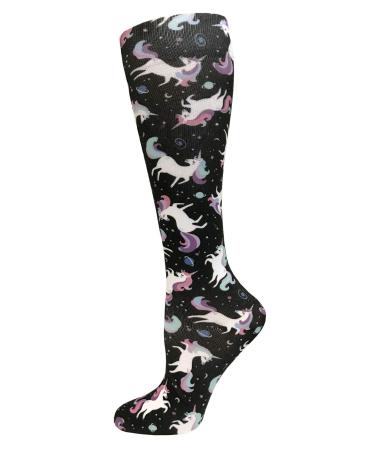 Prestige Medical 12 Soft Comfort Compression Socks  Unicorns Black