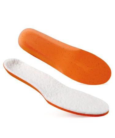 Lambswool Insoles for Men's Women Soft Comfort Warm Wool Insole with Arch Support Suitable for Boots Cotton Slippers Winter Shoes White 40 9 Women/7 Men White
