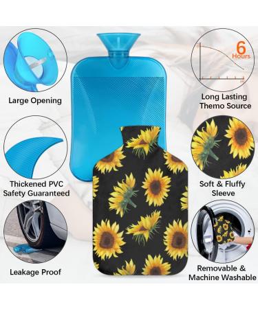 Yellow Sunflower Heat Bottle - 2L Capacity for Pain Relief & Menstrual Cramps - Buy Online on GoSupps.com