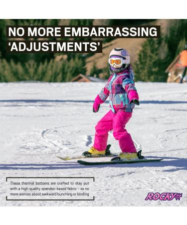 Rocky Girl's Thermal Bottoms - Rainbow Design, Small - Insulated Base Layer Pants for Outdoor Ski & Extreme Cold - Buy Online on GoSupps.com