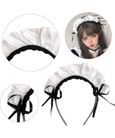 Bohue Maid Headband Maid Anime Cosplay Headwear Women's French Maid Headband Retro Lolita Hair Hoop Maid Hair Accessories for Halloween Cosplay - Buy Online on GoSupps.com