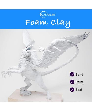 Moldable Cosplay Foam Clay (White) - High Density & Quality for Detailed Designs | Air Dries for Precision Cutting & Shaping 300g - Buy Online on GoSupps.com