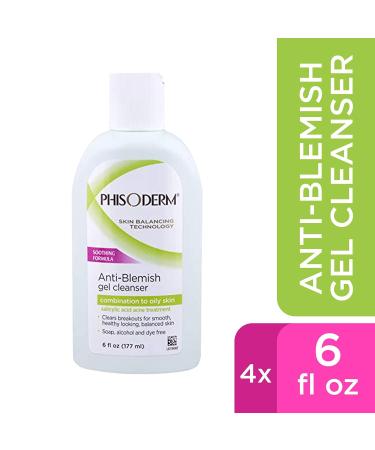 Hisoderm Anti-Blemish Gel Cleanser for Oily Combo and Acne-Prone Skin 6 oz - Pack of 4 - Buy Online on GoSupps.com
