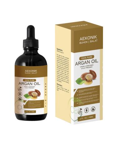 Organic Argan Oil - 100% Pure Moroccan Argan Oil for Hair Face & Skin Care - Multi-Purpose Oil for Men and Women - All Natural Body Oil for Radiant Hair & Glowing Skin | 4fl oz (118 ml)