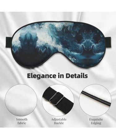 SSIMOO Within The Tides Print Ultra-Soft Light-Blocking Eye Mask - Optimal Comfort for Restful Sleep Black | International Shipping Available - Buy Online on GoSupps.com