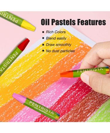 PENTRISTA 24+1 Oil Pastels Set with Sharpener & Holder - Non-Toxic Crayons for Kids & Artists, Ideal for Indoor Activities - Buy Online on GoSupps.com