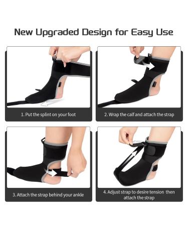Plantar Fasciitis Night Splint Sock: Unisex Planter Facetious Support for Achilles Tendonitis Plantar Fasciitis Relief | Foot Brace for Ankle Arch Heel Pain - Medium - Buy Online on GoSupps.com