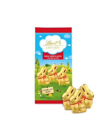 Lindt - Mini-Moulage Bag GOLD RABBIT - Milk Chocolate - Ideal for Easter, 120g