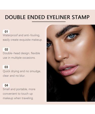 Winged Eye Stamp Eyeliner Stencil Tool Colon Tip for Daily Use Travel Wedding and Party Creamy Gel Waterproof Makeup Simple Precision Applicator for Perfect Tan - Buy Online on GoSupps.com