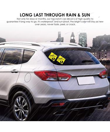 Buy Famkit Baby On Board Car Stickers - Waterproof & Durable Safety Signs (2-Pack 14x14 cm) | International Shipping Available - Buy Online on GoSupps.com