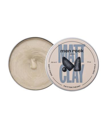 Men Rock Matt Clay - High Hold Matt Finish Nourishing Hair Styling with Cocoa Butter & Oils - 30ml - Buy Online on GoSupps.com