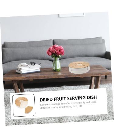 Cabilock 1 Set Office Fruit Plate Grill Vegetable Tray Wrought Iron Plastic Spraying Dried Fruit White Snack 26X26X7CM White - Buy Online on GoSupps.com