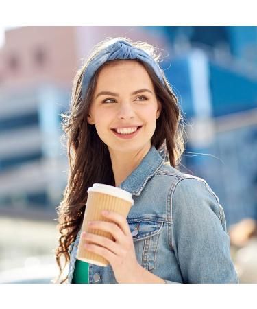 Giegxin Denim Knot Headband Set - 3 Pieces | Elastic Blue Headbands for Women and Girls - Buy Online on GoSupps.com