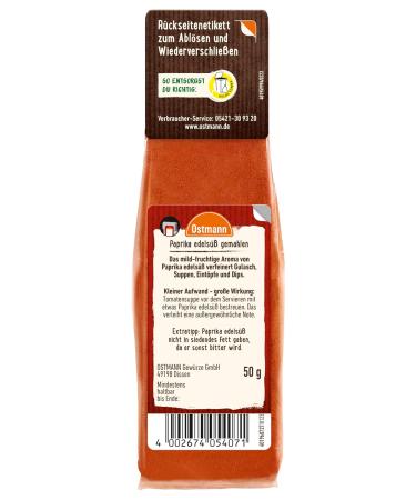 Ostmann Paprika Edels 50g - Premium Sweet Paprika for Delicious Cooking | International Shipping Available - Buy Online on GoSupps.com