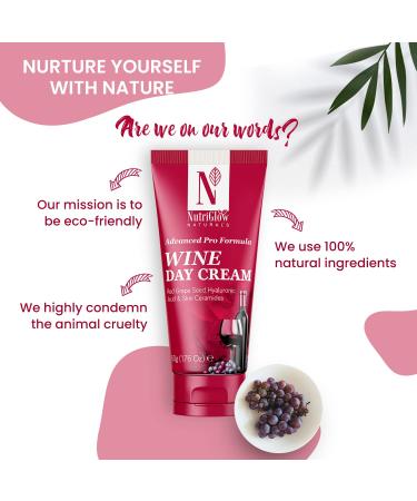 NUTRIGLOW NATURAL S Advanced Pro Formula Wine Day Cream - Brightening & Glowing Skin (50 g) - International Shipping - Buy Online on GoSupps.com