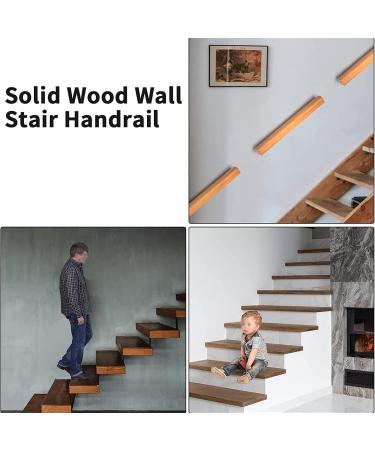 Wall Mount Wooden Handrails for Indoor Stairs 1Ft-20Ft Safety Non-Slip Stair Railing Professional Pine Stair Hand Rail Support Rod Complete Kit with Metal Handrail Brackets/17Ft - Buy Online on GoSupps.com