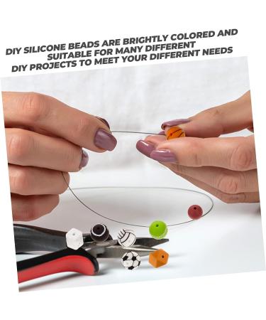 COHEALI Silicone Bead Kit - 880 Pcs Bulk Beads for DIY Keychains, Necklaces, and Teether - Baseball and Softball Design - Round Circle Shape - 1.5CM Size - 5pcs - Buy Online on GoSupps.com