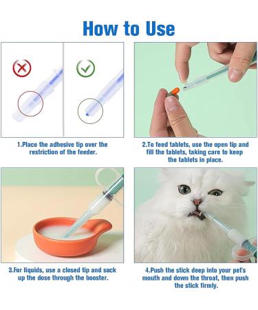 RSYHVG 2 Pieces Pet Pill Plunger Popper Cat Tablet Dispenser for Small Cats Dogs - Medicine Shooter Feeder Soft Tip Tablet Syringe Pusher Animal Silicone Feeder Feeding Accessories (Blue and Green) - Buy Online on GoSupps.com