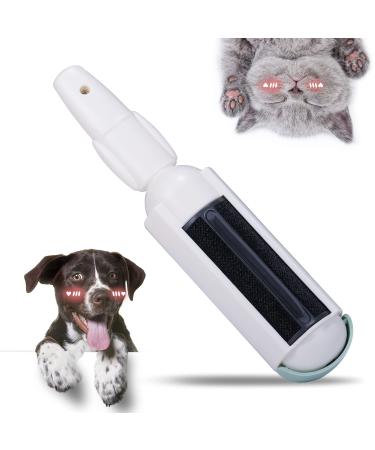 Pet Hair Remover Roller Worve Reusable Animal Hair Removal Brush for Dogs and Cats Self Clean Pet Fur from Carpet Furniture Bedding Sofa Rugs Laundry and Clothes White
