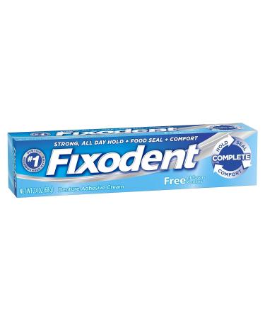 Fixodent Free Cream 2.4oz - Denture Adhesive for a Secure Hold - Buy Online on GoSupps.com