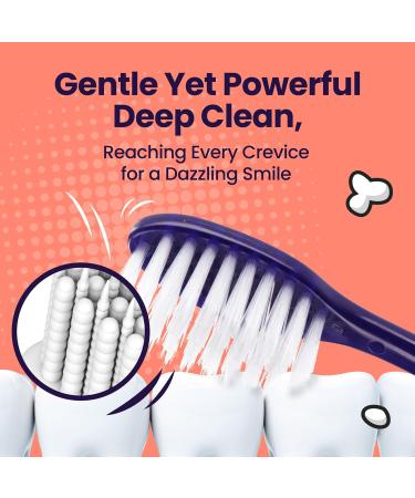 SANGSI Soft Bristle Toothbrushes for Sensitive Teeth - Travel Essentials - Pack of 4 - International Shipping Available - Buy Online on GoSupps.com