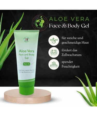 Aloe Vera Face & Body Gel 200ml - 100% Pure Gel for Skin Hair & Scalp Care After Sun & Shave Perfume-Free - Buy Online on GoSupps.com