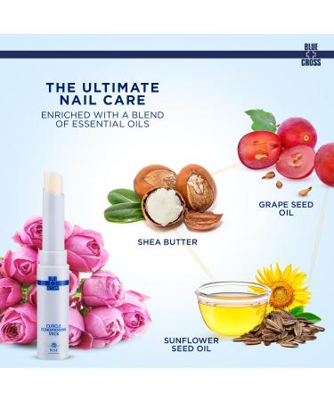 Blue Cross Nourishing Cuticle Softener Oil Balm Stick - Travel Size with Sunflower & Grape Seed Oil Condition Dry Cuticles - 0.05oz/1.4g - Buy Online on GoSupps.com