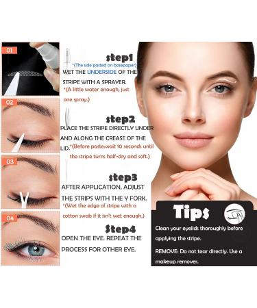 Buy Slip Floating Stripes Eyelid Lift - Invisible 360 Piece Breathable Mesh Adhesive Tapes for Sports & Beauty (4 Types) - New Moon - Buy Online on GoSupps.com