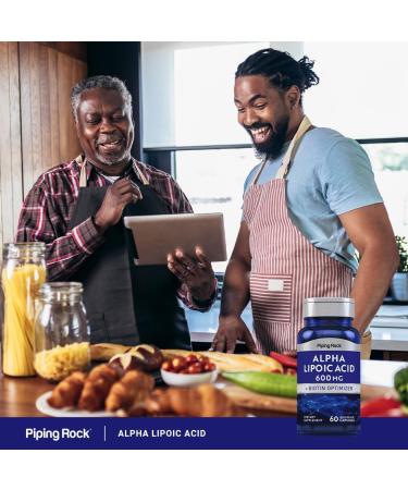 Buy Piping Rock Alpha Lipoic Acid 600mg & Biotin - Non-GMO Gluten-Free Supplement | 60 Capsules - Buy Online on GoSupps.com