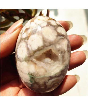 Natural Crystal Rough Crystals Natural Stone Cherry Blossom Agate Crystal Palm Ornaments Home Room Decor Spiritual Reiki Crystals (Color : 100-110g) - Buy Online on GoSupps.com